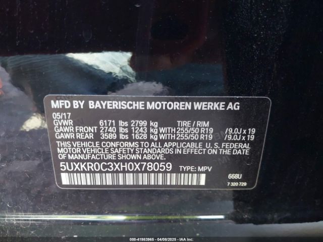 5UXKR0C3XH0X78059 BMW X5 Xdrive35i