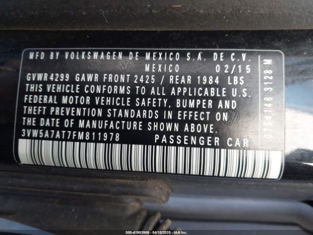 3VW5A7AT7FM811978 Volkswagen Beetle 2.0l Tdi