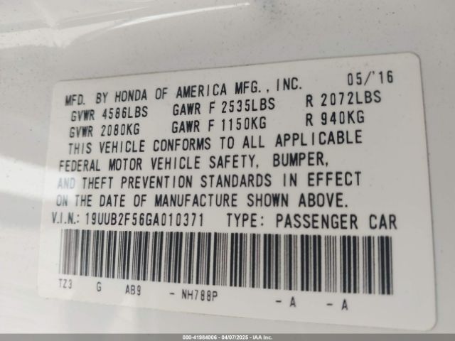 2016 ACURA TLX 19UUB2F56GA010371 Photo 8