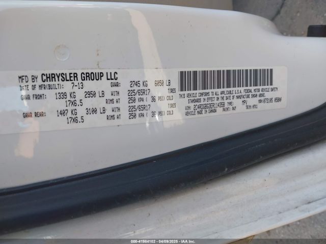 2C4RDGBG3ER114358 Dodge Grand Caravan Se
