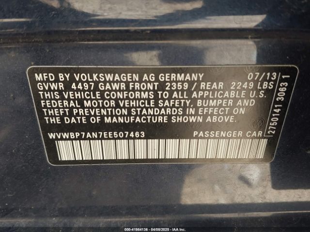 WVWBP7AN7EE507463 Volkswagen Cc 2.0t R-line