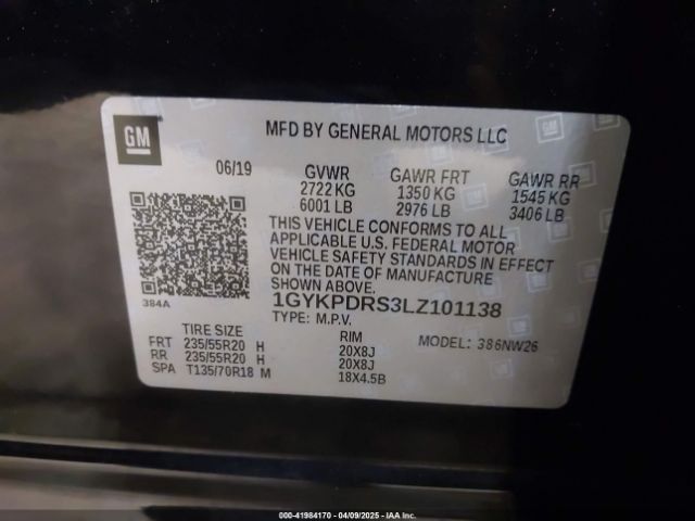 2020 CADILLAC XT6 1GYKPDRS3LZ101138 Photo 8