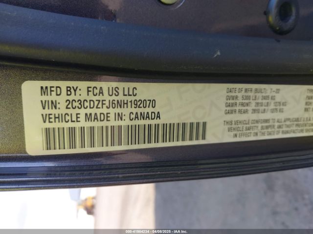 2022 DODGE CHALLENGER 2C3CDZFJ6NH192070 Photo 8