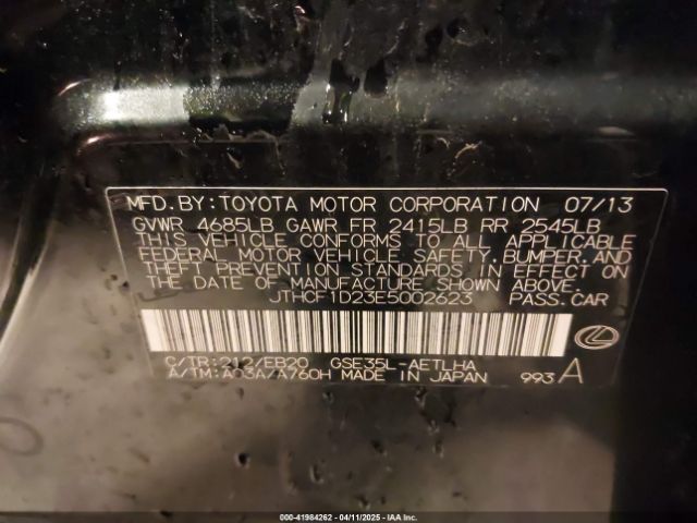 JTHCF1D23E5002623 Lexus IS 250