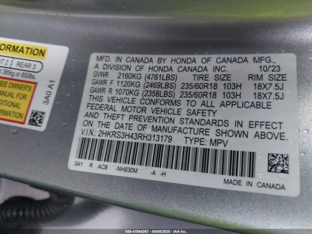 2024 HONDA CR-V 2HKRS3H43RH313179 Photo 8
