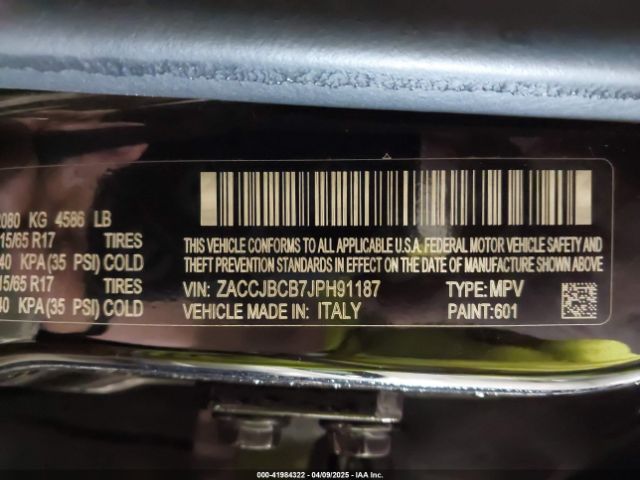 ZACCJBCB7JPH91187 Jeep Renegade Trailhawk 4x4