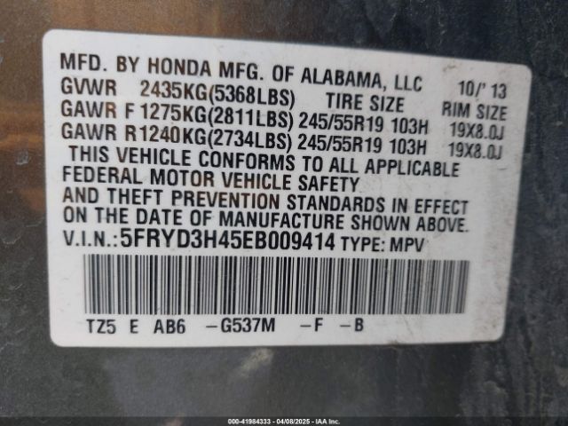 2014 ACURA MDX 5FRYD3H45EB009414 Photo 8