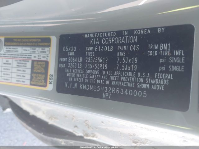 KNDNE5H32R6340005 KIA Carnival Mpv Sx Prestige