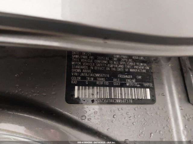 JN1BJ1AV2MW567516 Nissan Rogue Sport S Fwd Xtronic Cvt