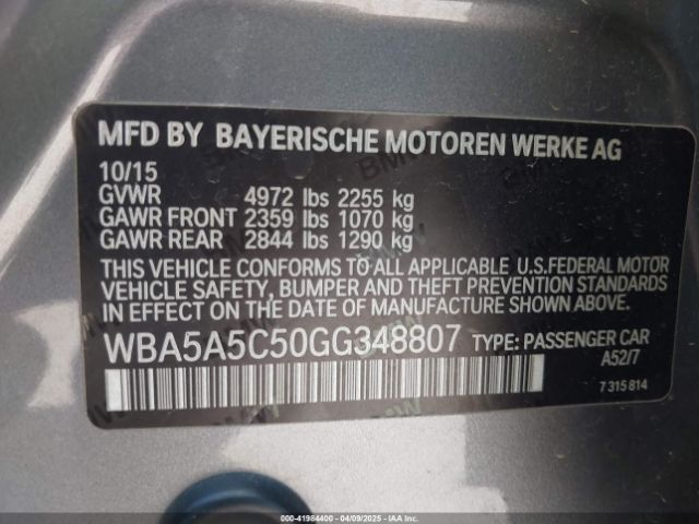 WBA5A5C50GG348807 BMW 528I