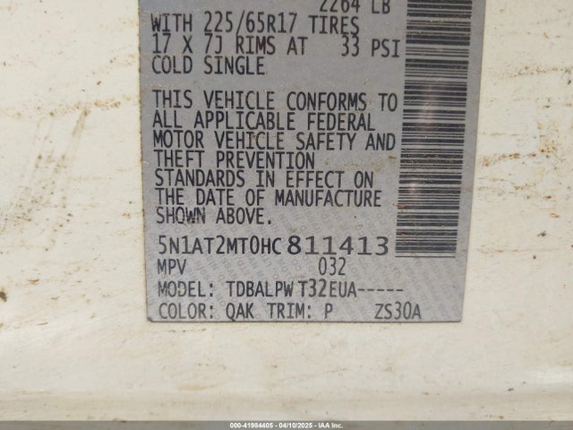 Nissan ROGUE S 2017 5N1AT2MT0HC811413 Image 9