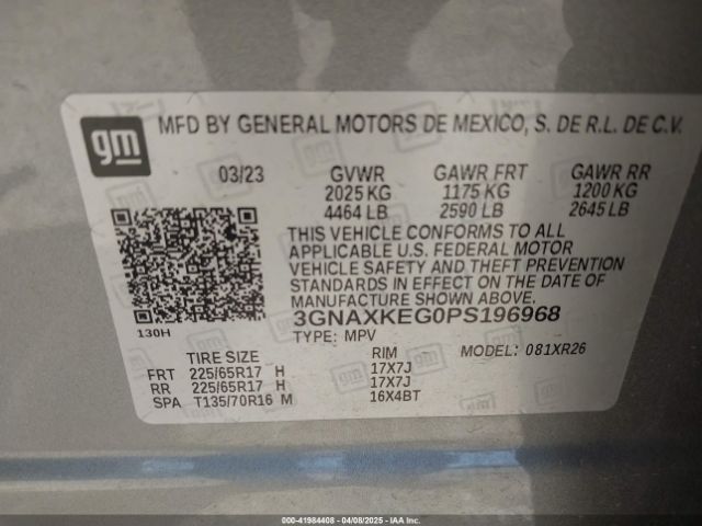 2023 CHEVROLET EQUINOX 3GNAXKEG0PS196968 Photo 8