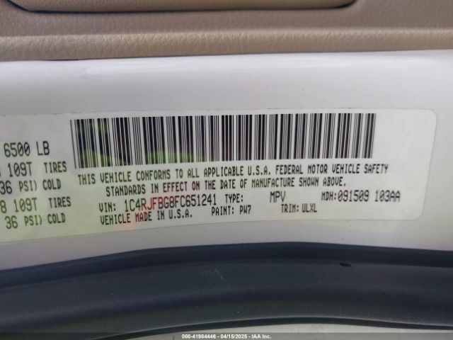 1C4RJFBG8FC651241 Jeep Grand Cherokee Limited