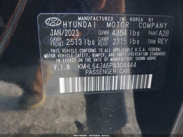 KMHL64JA6PA304444 Hyundai SONATA SEL