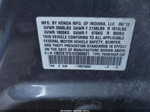 2014 ACURA ILX 19VDE1F51EE006621 Photo 8