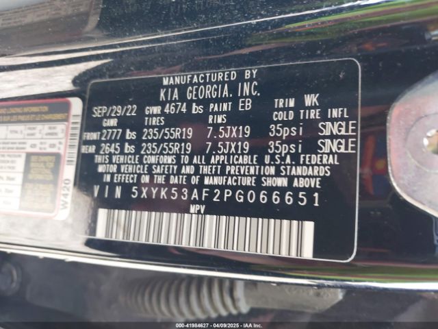 5XYK53AF2PG066651 KIA Sportage Sx-prestige