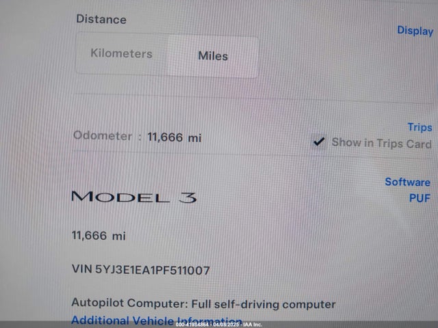2023 TESLA MODEL 3 5YJ3E1EA1PF511007 Photo 6