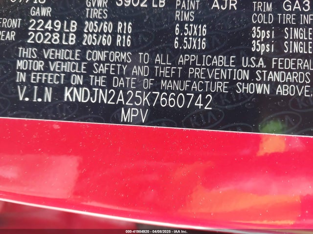 KNDJN2A25K7660742 KIA Soul