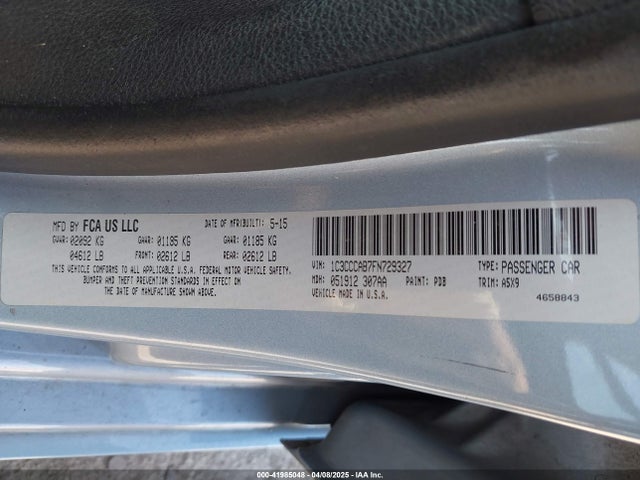 Chrysler 200 Limited 2015 1C3CCCAB7FN729327 Image 9