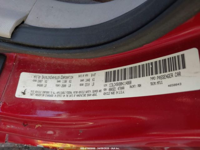 2008 CHRYSLER SEBRING 1C3LC45K88N114868 Photo 8