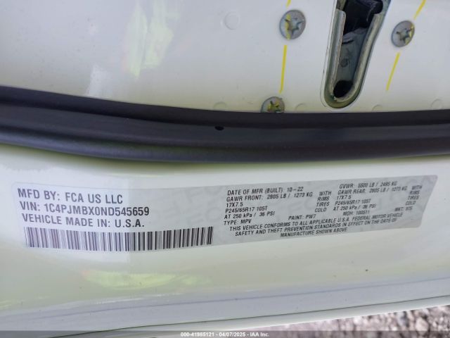 1C4PJMBX0ND545659 Jeep Cherokee Trailhawk 4x4