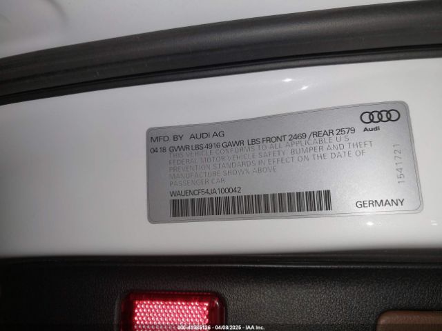 2018 AUDI A5 WAUENCF54JA100042 Photo 8