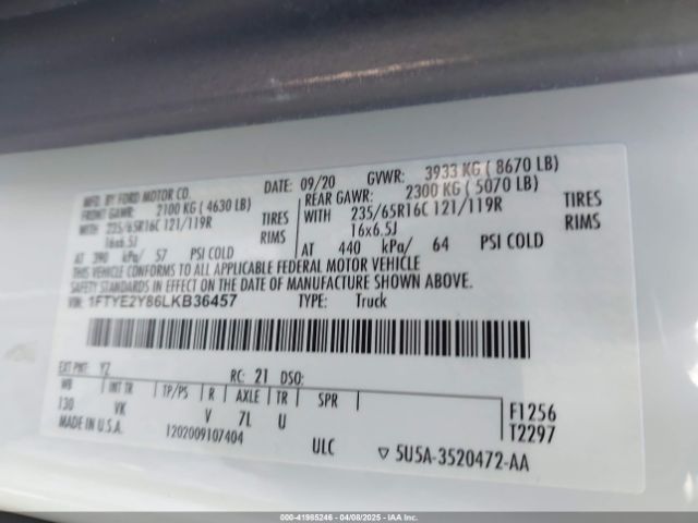 1FTYE2Y86LKB36457 Ford Transit-150