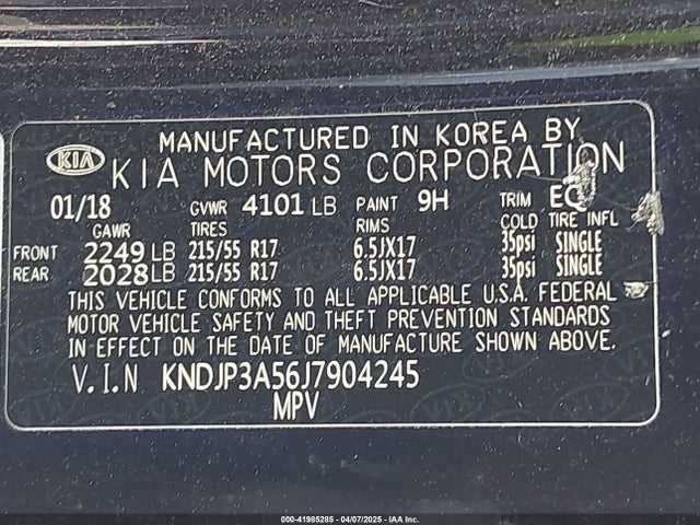 KNDJP3A56J7904245 KIA SOUL +