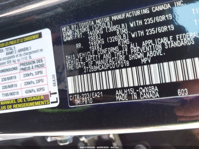 2T2BBMCA0PC017018 Lexus Rx 350h Premium