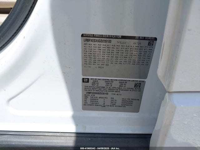 LRBFXESX6GD235100 Buick Envision Premium I