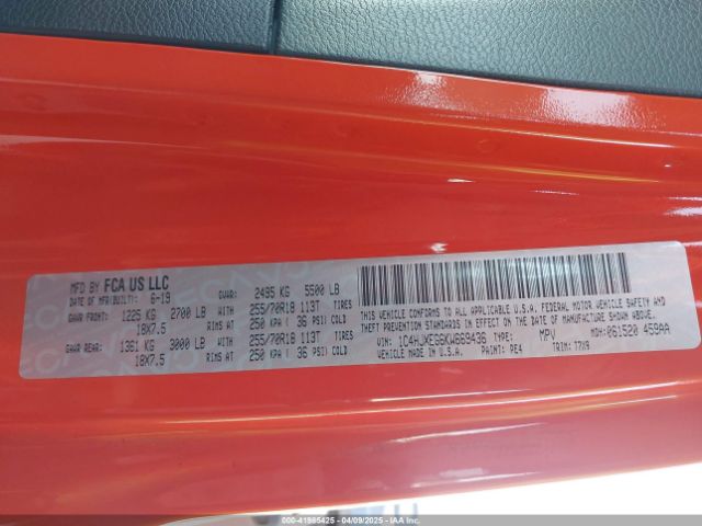 1C4HJXEG6KW669436 Jeep Wrangler Unlimited Sahara 4x4
