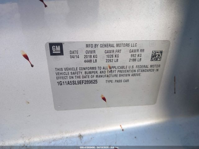 1G11A5SL9EF289625 Chevrolet Malibu 1fl