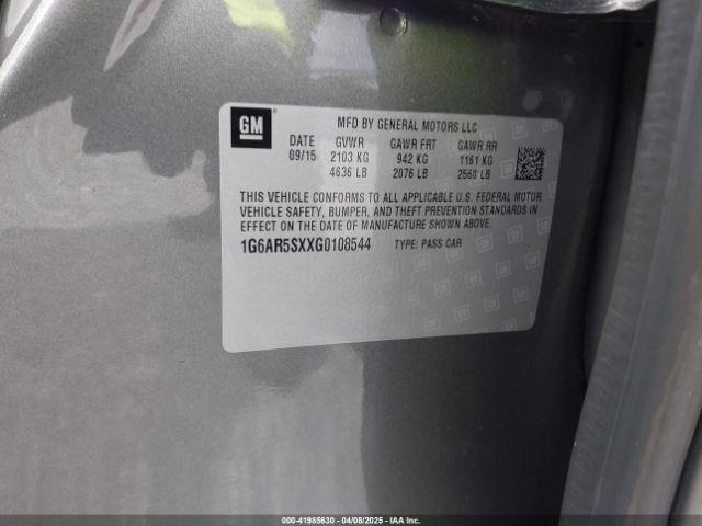 1G6AR5SXXG0108544 Cadillac Cts Luxury Collection