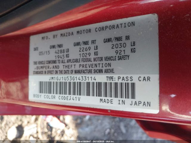 JM1GJ1U53G1433114 Mazda Mazda6 I Sport