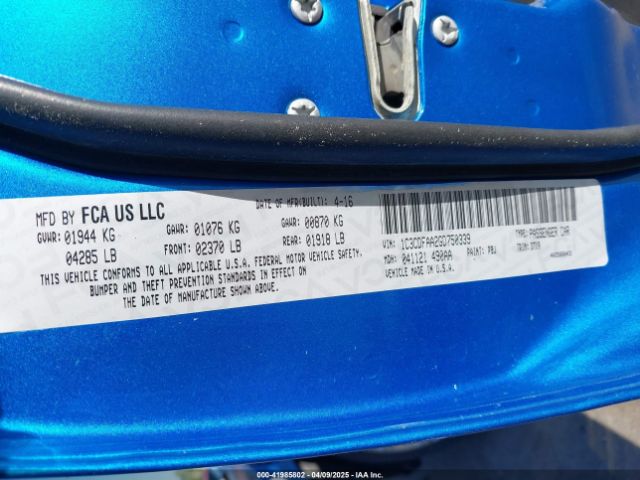 1C3CDFAA2GD750339 Dodge DART SE