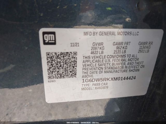 1G6DW5RKXM0144424 Cadillac CT5 LUXURY