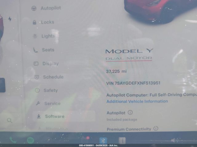 7SAYGDEFXNF513951 Tesla Model Y Performance Dual Motor All-wheel Drive