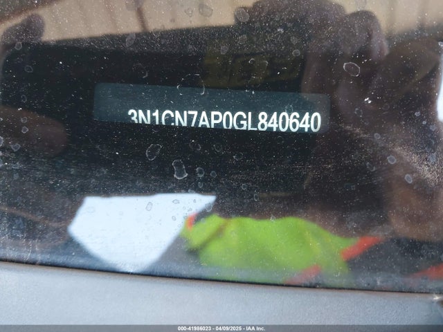 3N1CN7AP0GL840640 Nissan Versa 1.6 S+
