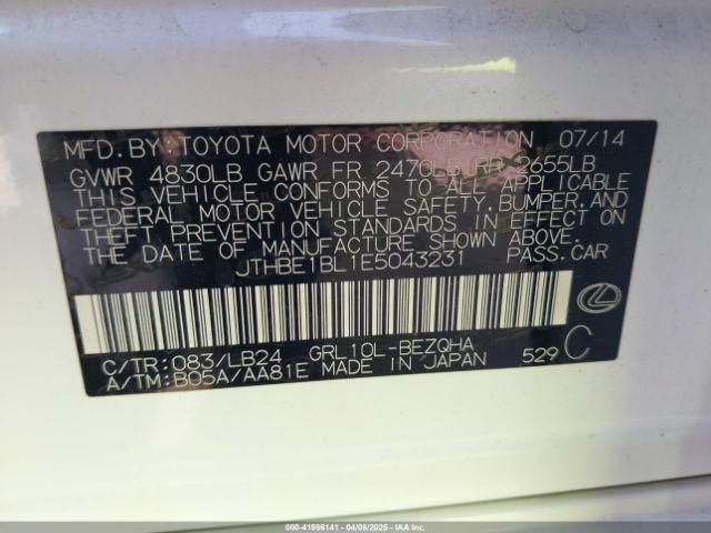 JTHBE1BL1E5043231 Lexus GS 350