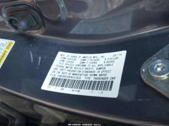1HGCR6F58FA001829 Honda Accord Hybrid Ex-l