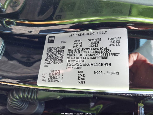 1GCPSCEK6R1146916 Chevrolet Colorado 2wd Lt