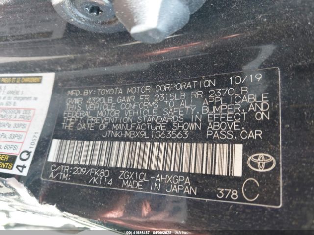 JTNKHMBX9L1063563 Toyota C-HR XLE