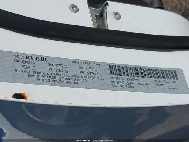 2C3CDXCT3JH260894 Dodge Charger R/t Rwd