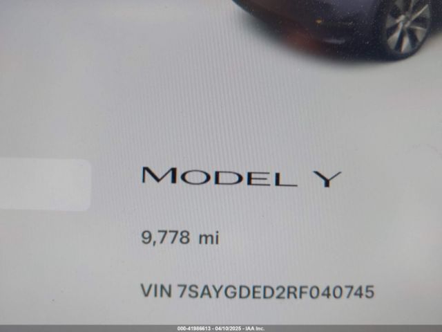 7SAYGDED2RF040745 Tesla Model Y Long Range Dual Motor All-wheel Drive/rwd