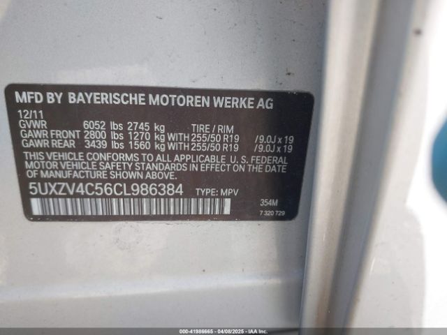 2012 BMW X5 5UXZV4C56CL986384 Photo 8