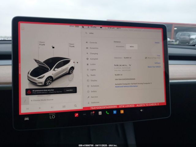 7SAYGDEE9PA069095 Tesla Model Y Awd/long Range Dual Motor All-wheel Drive