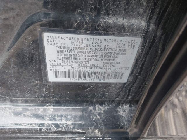 3N1AB7AP6KY277878 Nissan SENTRA S