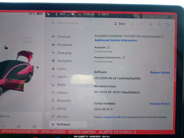 5YJ3E1EA3JF035785 Tesla Model 3 Long Range/mid Range