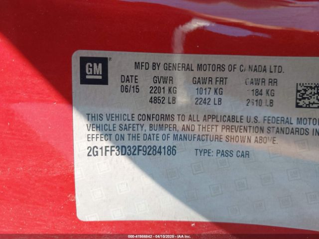 2G1FF3D32F9284186 Chevrolet Camaro 2lt
