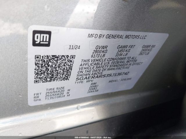 5GAERARS3SJ136742 Buick Enclave Preferred Fwd